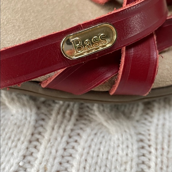 G.H. Bass & Co sz 6.5 WW leather Sunjuns Sharons thong sandals cinnamon colored - Picture 4 of 11